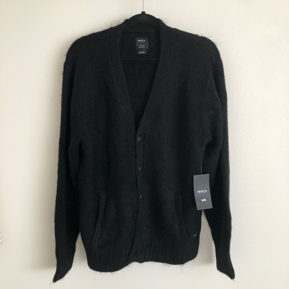 NWT RVCA Jerry Faux Mohair Cardigan